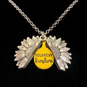 You Are My Sunshine Necklace Sunflower